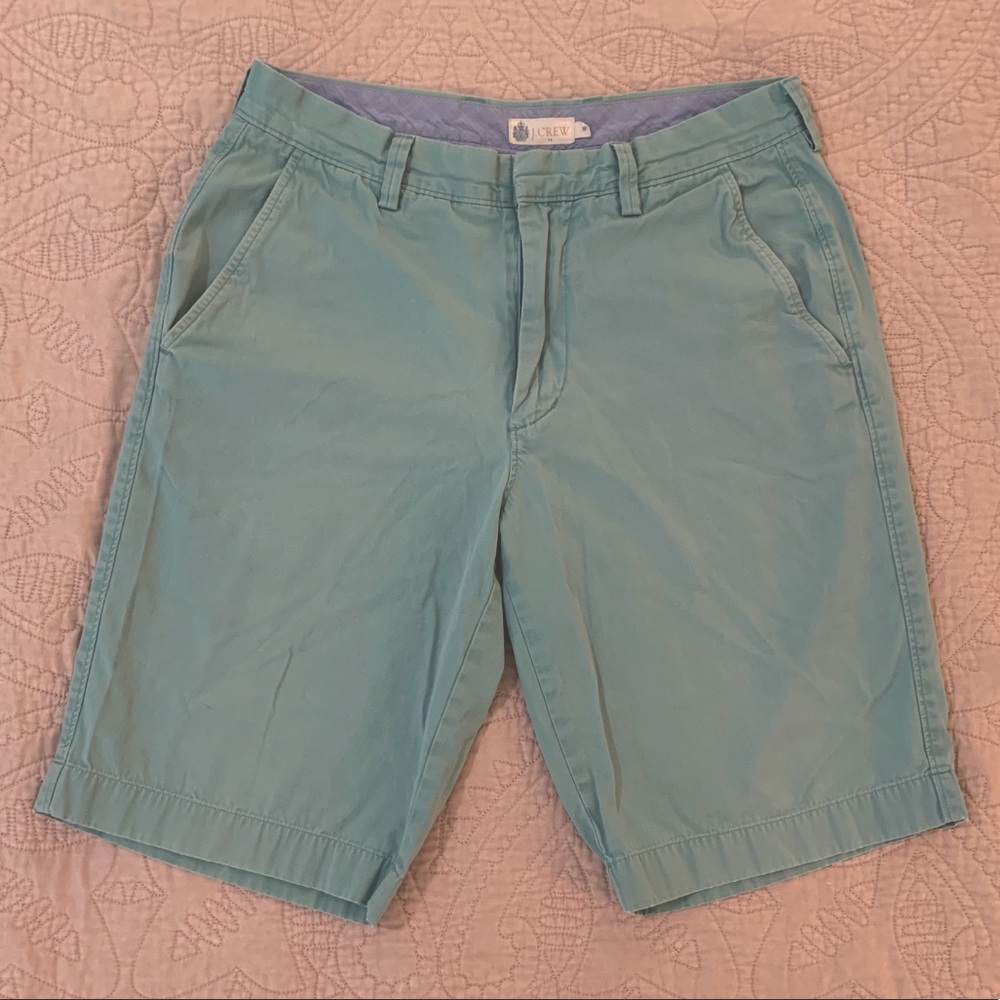 J. Crew | Turquoise Chino Flat-front Shorts